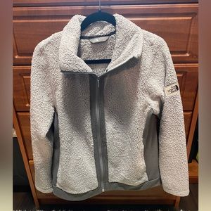 The North Face Furry Fleece Jacket in light gray size large